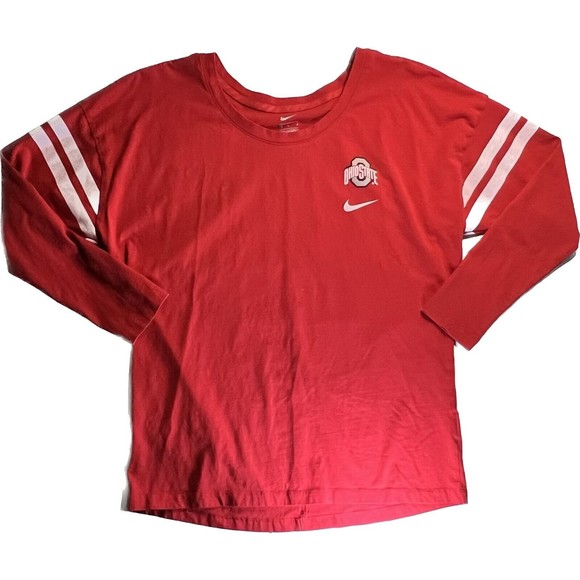 Nike Womans Size M Ohio State Buckeyes Athetic Long Sleeve TShirt - Picture 1 of 6